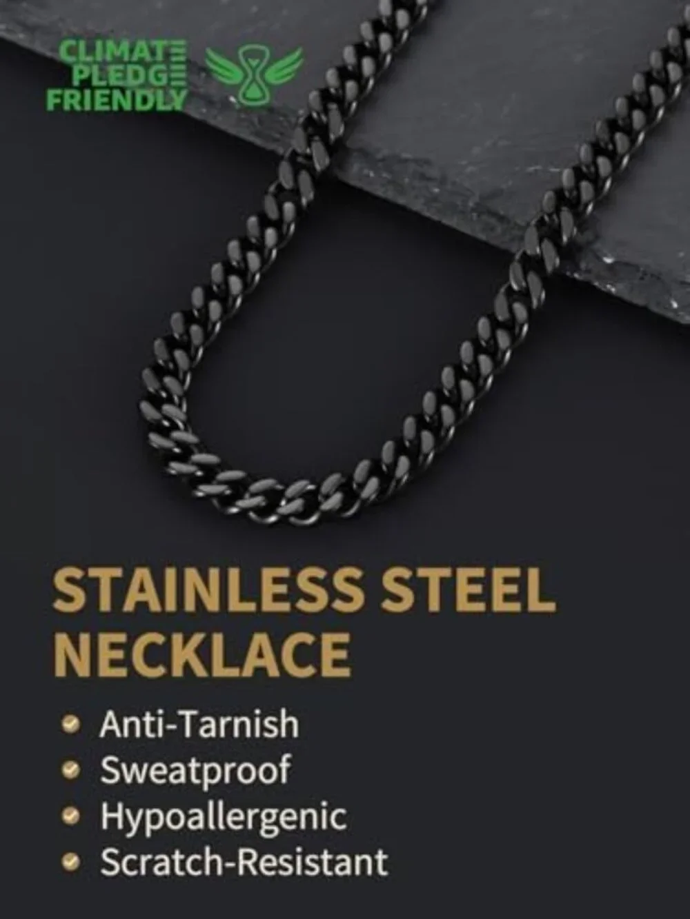 Chunky Gold Plated Curb Chain Necklace for Men | Hip Hop Cuban Link Neck Chains